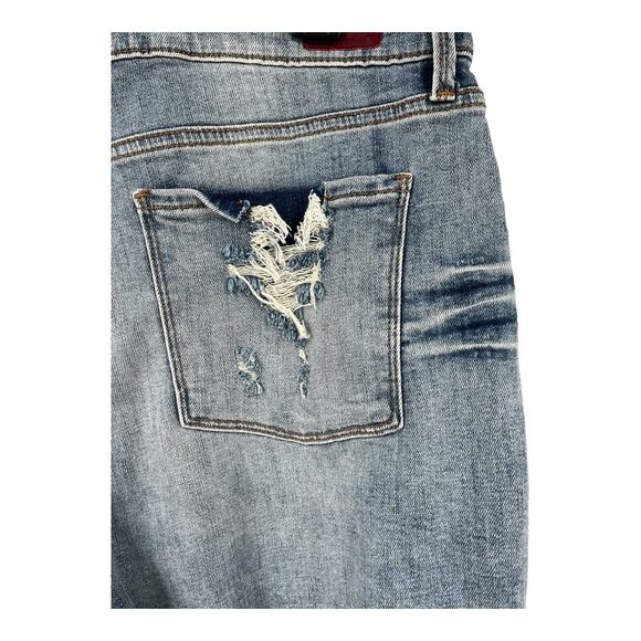 Whetherly shorts Delon high waist long cutoff denim size 32/14 - Picture 3 of 5